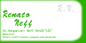 renato neff business card
